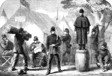 The Civil War in America: punishment drill in the Federal camp - from a sketch..., 1861. Creator: Mason Jackson