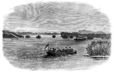 The Civil War in America: position of the Federal flotilla on the Mississippi..., 1862. Creator: Unknown