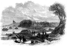 The Civil War in America - portion of the water batteries at Fort Pillow..., 1862. Creator: Unknown