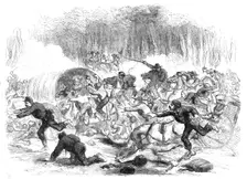 The Civil War in America: the stampede from Bull Run - from a sketch by our special artist, 1861. Creator: Unknown
