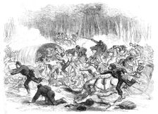 The Civil War in America: the stampede from Bull Run - from a sketch by our special artist, 1861. Creator: Unknown