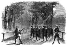 The Civil War in America: Unionist scouting party in the Virginian woods in the neighbourhood...1861 Creator: Unknown