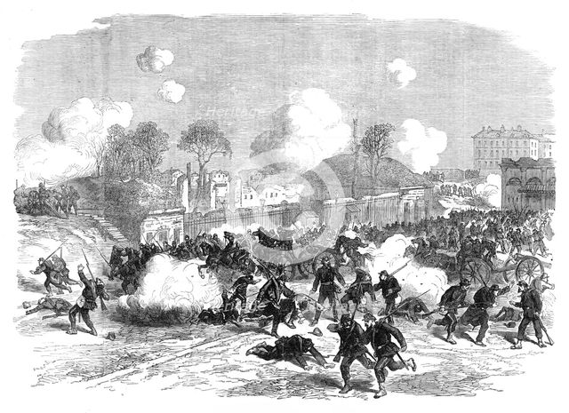 The Civil War in France: inside the Porte Maillot, 1871. Creator: Unknown.