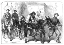 The Civil War in France: wounded insurgent prisoners brought into Versailles, 1871. Creator: Unknown
