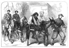 The Civil War in France: wounded insurgent prisoners brought into Versailles, 1871. Creator: Unknown