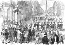 The Civil War in Paris: the rue de la Paix and Place Vendôme guarded by the insurgents, 1871. Creator: Unknown