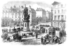 The Civil War in Paris: barricades in the Place Clichy, 1871. Creator: Unknown