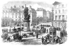 The Civil War in Paris: barricades in the Place Clichy, 1871. Creator: Unknown