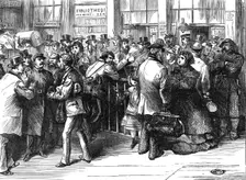 The Civil War in Paris: fugitive residents at the northern railway station, 1871. Creator: Unknown