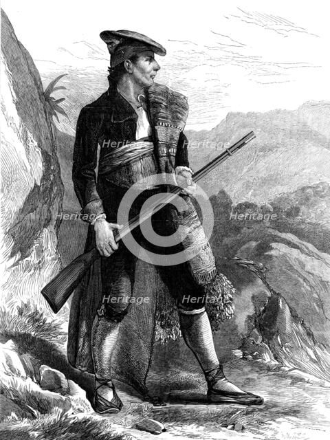 The Civil War in Spain: a Carlist Volunteer, from a drawing by B. Galofre, 1873. Creator: Unknown.