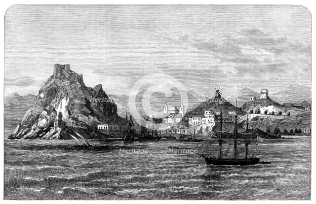 The Civil War in Spain: Aguilas, visited with requisitions by the insurgents of Carthagena, 1873. Creator: Unknown.