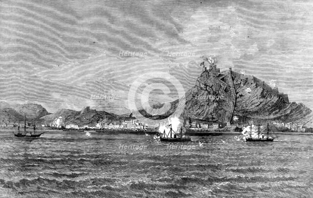 The Civil War in Spain: Bombardment of Alicante, 1873. Creator: Unknown.