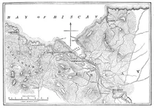 The Civil War in Spain: plan of Bilbao and Somorrostro, 1874. Creator: Unknown