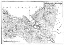 The Civil War in Spain: plan of Bilbao and Somorrostro, 1874. Creator: Unknown