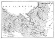 The Civil War in Spain: plan of Bilbao and Somorrostro, 1874. Creator: Unknown