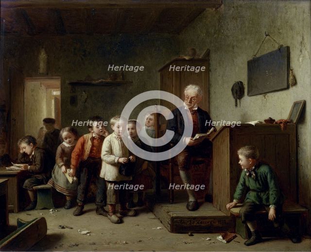 The classroom, 1872. Artist: Heuvel, Theodore Bernard de (1817-1906)