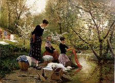 The cleaners 18th-19th century. Creator: Vayreda, Joaquim (1843-1894)