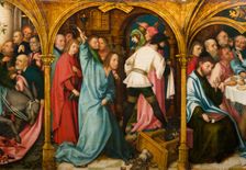The Cleansing of the Temple, 1501. Creators: Hans Holbein the Elder, Jesus Christ