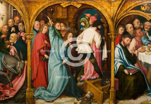 The Cleansing of the Temple, 1501. Creators: Hans Holbein the Elder, Jesus Christ.