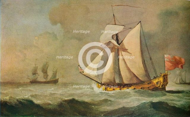 'The Cleveland Yacht at Sea in a Fresh Breeze', 1678. Artist: Willem van de Velde the Younger.