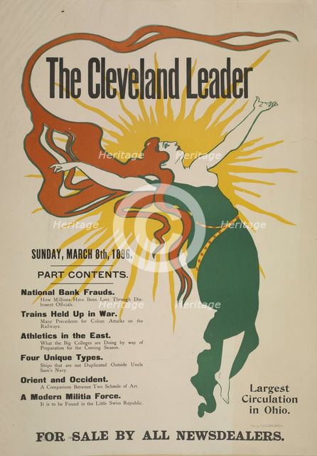 The Cleveland leader. Sunday, March 8th, 1896. c1893 - 1897. Creator: Unknown.