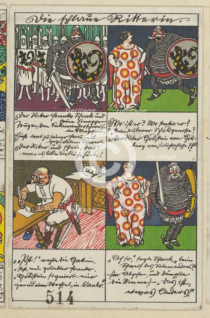 The Clever Lady Knight (Die schlaue Ritterin), 1911. Creator: Moritz Jung.