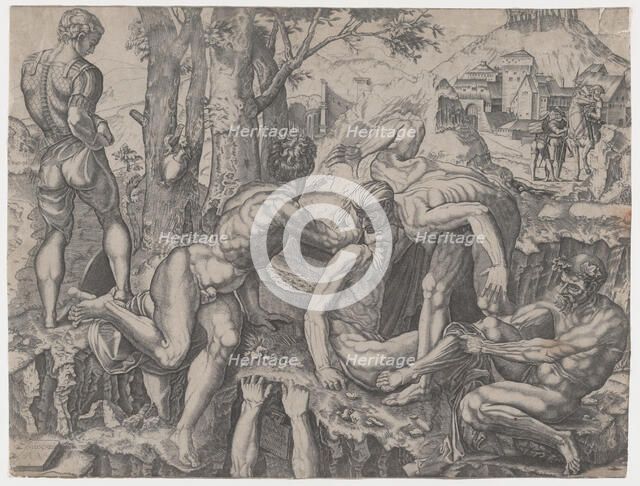 The Climbers, dated 1524. Creator: Agostino Veneziano.