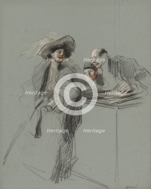 The Client, fourth quarter 1800s or first third 1900s. Creator: Jean Louis Forain (French, 1852-1931).