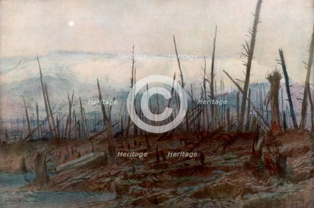 'The Cliff of Craonne', c1917, (1926).Artist: Francois Flameng