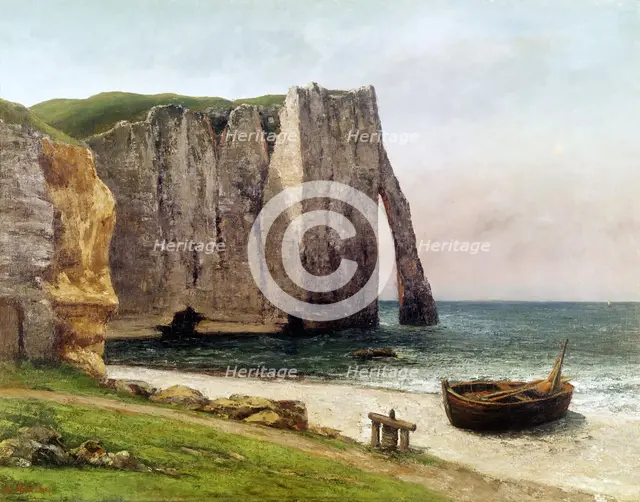 The Cliff at Etrétat, 1869.