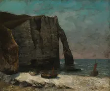 The Cliff at Étretat, after 1872. Creator: Gustave Courbet (French, 1819-1877), imitator of