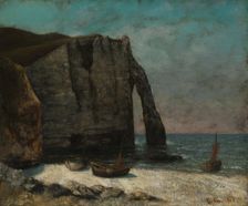 The Cliff at Étretat, after 1872. Creator: Gustave Courbet (French, 1819-1877), imitator of