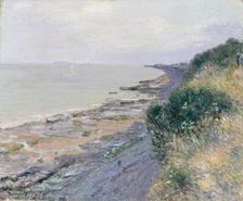 The cliff at Penarth, Evening, low tide 1897. Artist: Alfred Sisley
