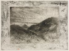 The Cliff, Bay of Saint Malo, 1886-1890. Creator: Félix Hilaire Buhot (French, 1847-1898)