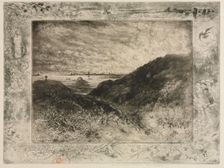The Cliff: Bay of Saint-Malo, 1886-1890. Creator: Félix Hilaire Buhot (French, 1847-1898)