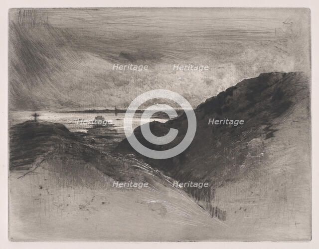 The Cliff - Bay of Saint-Malo, 1889-90. Creator: Felix Hilaire Buhot.