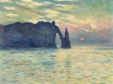 The Cliff, Étretat, Sunset, 1882-1883