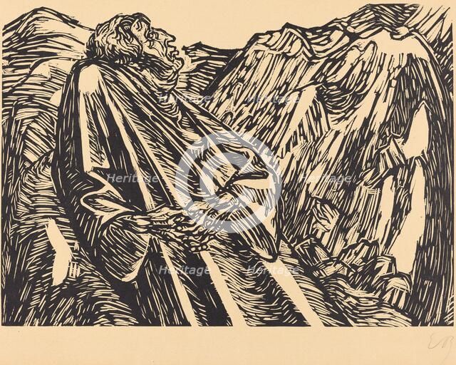 The Cliffs, 1920. Creator: Ernst Barlach.