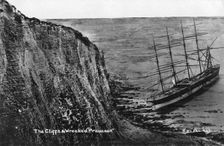 The cliffs and wrecked Preussen Dover, 20th century