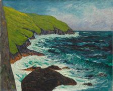The Cliffs at Beg-ar-Fry, Saint-Jean-du-Doigt, 1895. Creator: Maxime Maufra (French, 1861-1918)