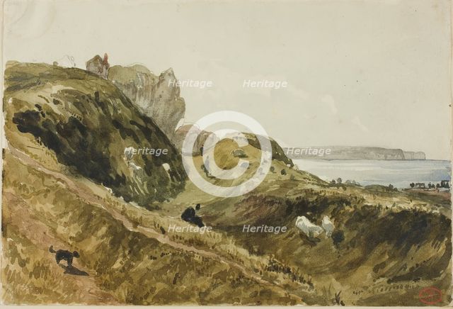 The Cliffs at Dieppe, c. 1825. Creator: Paul Huet.