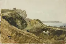 The Cliffs at Dieppe, c. 1825. Creator: Paul Huet