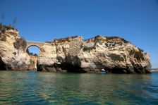 The cliffs at Praia de Dona Ana, Portugal, 2009. Creator: Samuel Magal