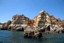 The cliffs at Praia de Dona Ana, Portugal, 2009. Creator: Samuel Magal