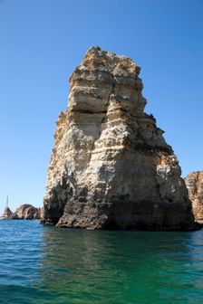 The cliffs at Praia de Dona Ana, Portugal, 2009. Creator: Samuel Magal