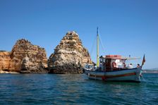 The cliffs at Praia de Dona Ana, Portugal, 2009. Creator: Samuel Magal