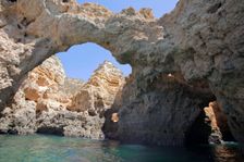 The cliffs at Praia de Dona Ana, Portugal, 2009. Creator: Samuel Magal