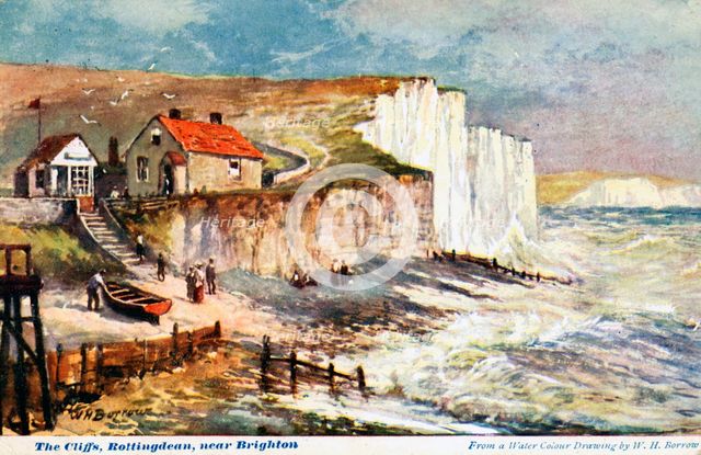 The Cliffs, Rottingdean, near Brighton, 1905.Artist: William Henry Borrow