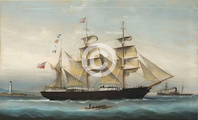 The Clipper Barque 'Lady Gertrude', 1888. Creator: Bartul Ivancovich.