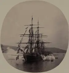The Clipper Ship Razboinik During a Gun Salute, 22 July 1889, 1889. Creator: Unknown